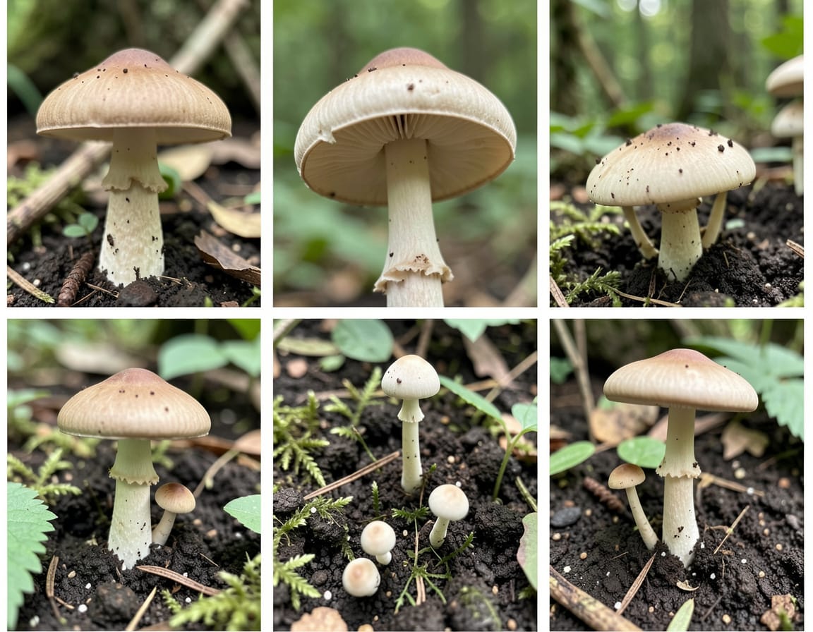 What are the 5 stages of mushroom growth
