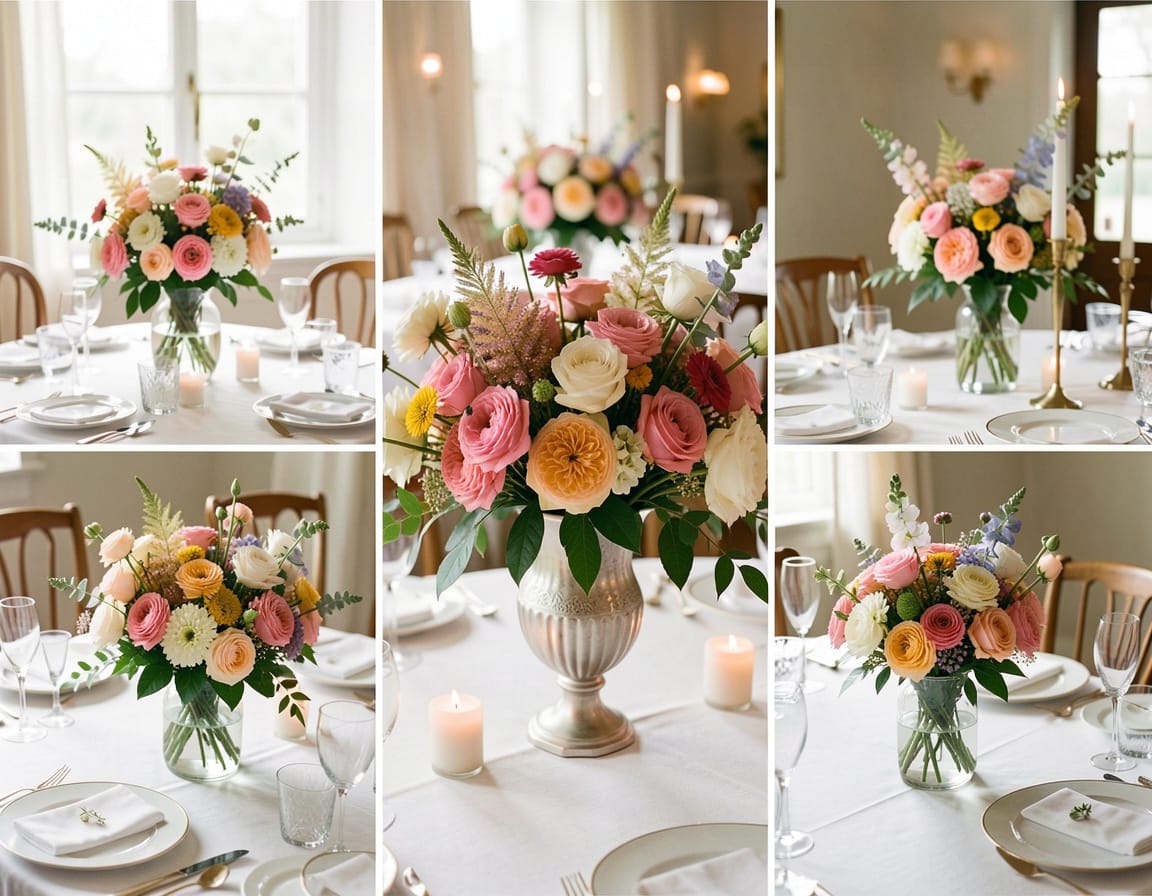 What are the six types of centerpieces