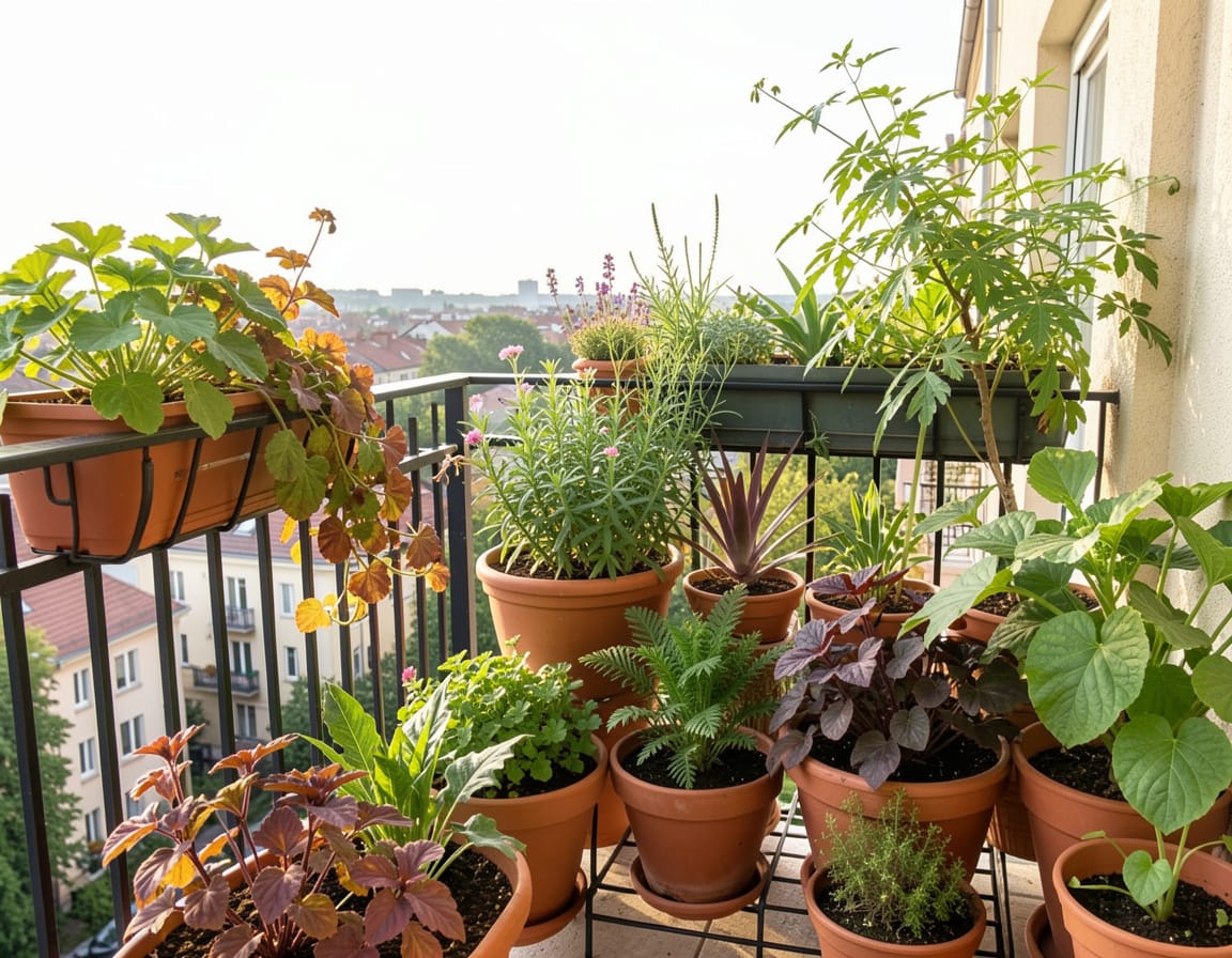 What plants grow well on a balcony