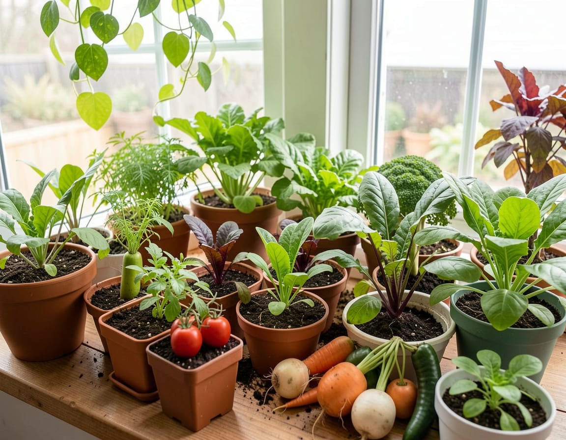 Which vegetables can be grown indoors