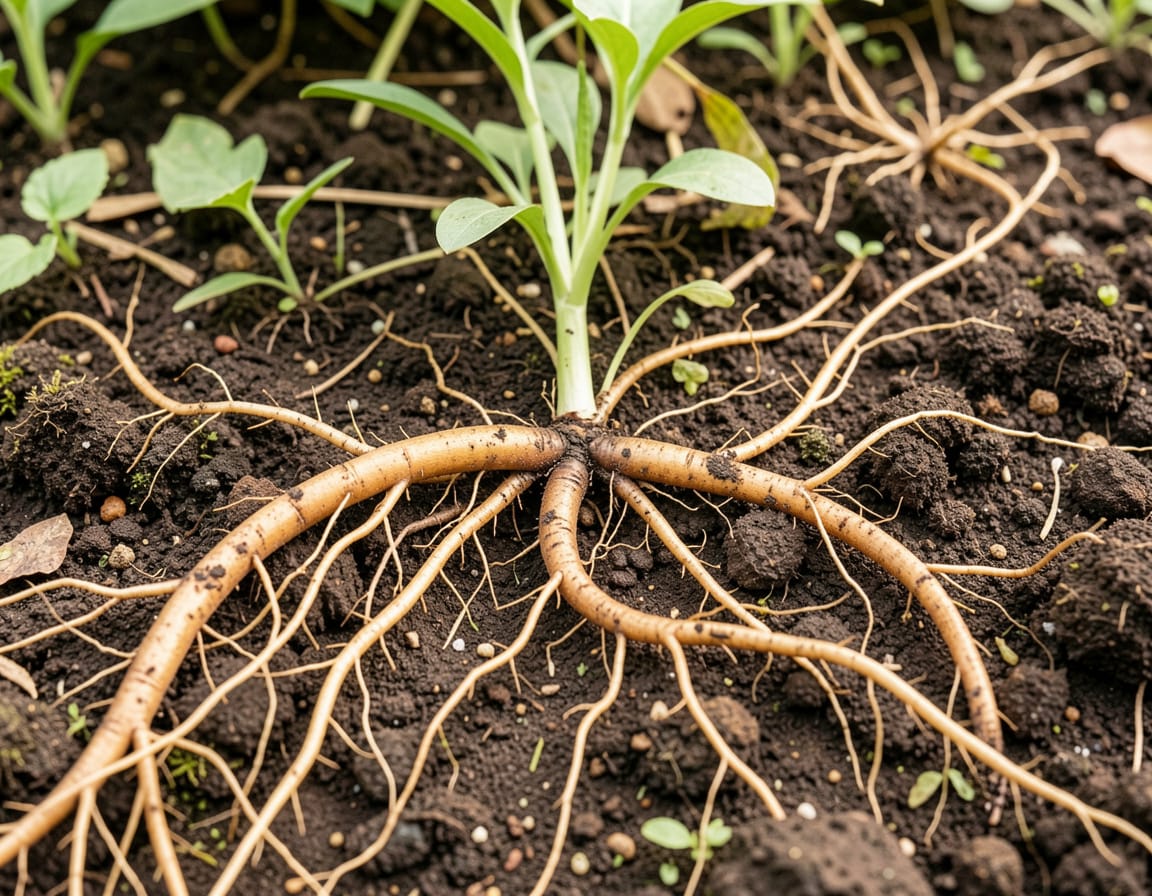 can plant roots grow sideways