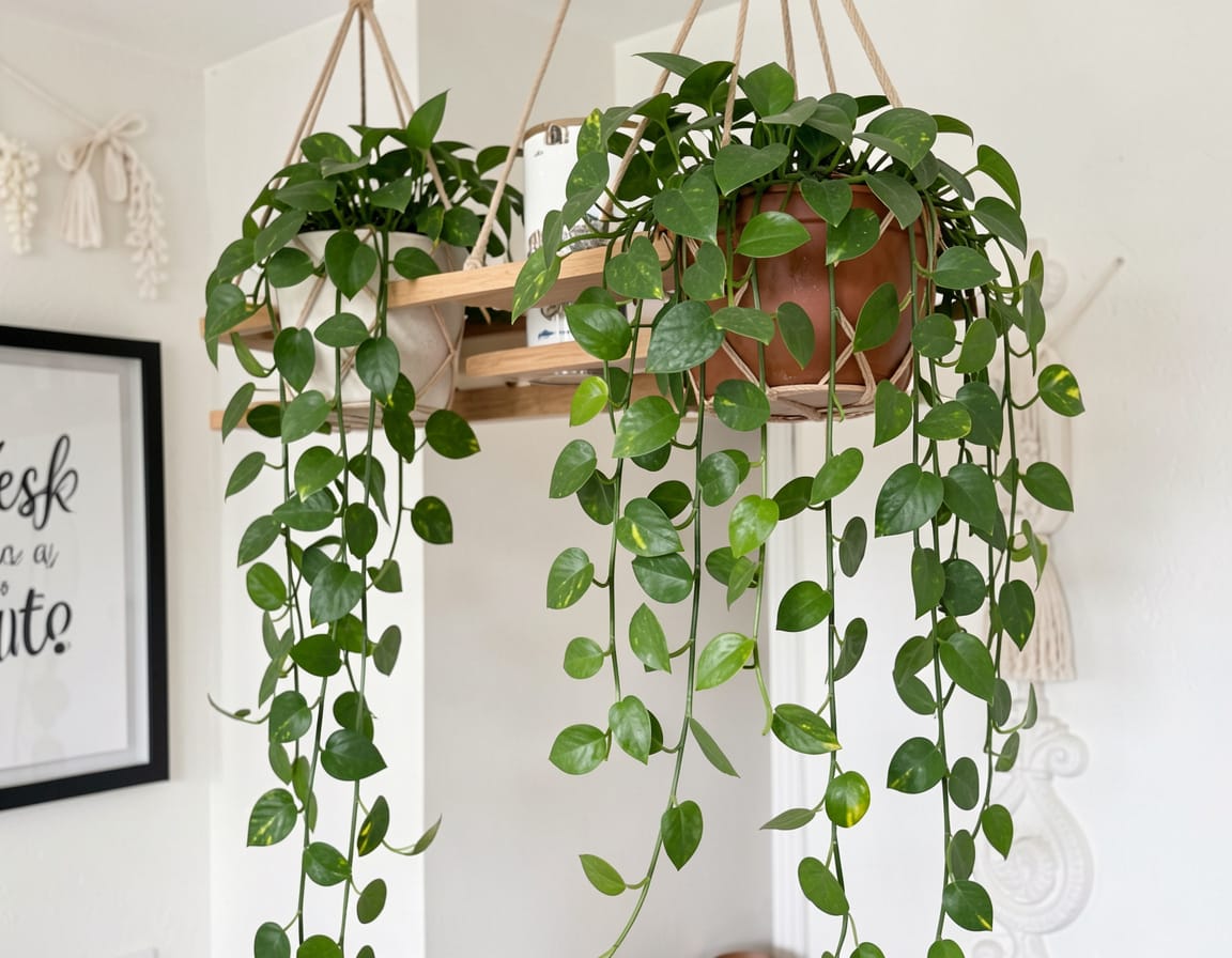 how to decorate with pothos vines