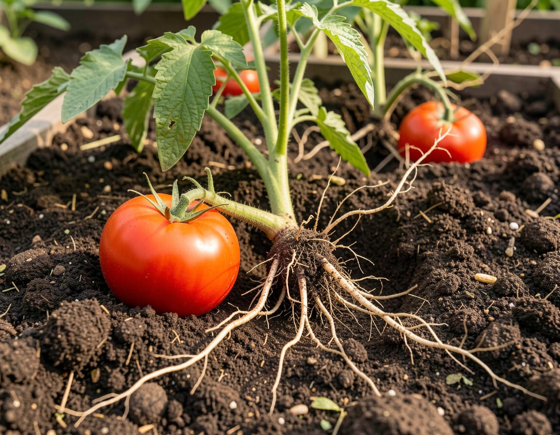 should you break up roots when planting tomatoes