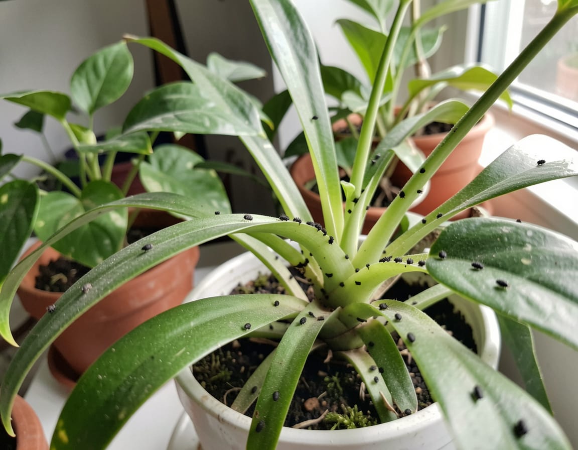 what are the little black bugs on my indoor plants