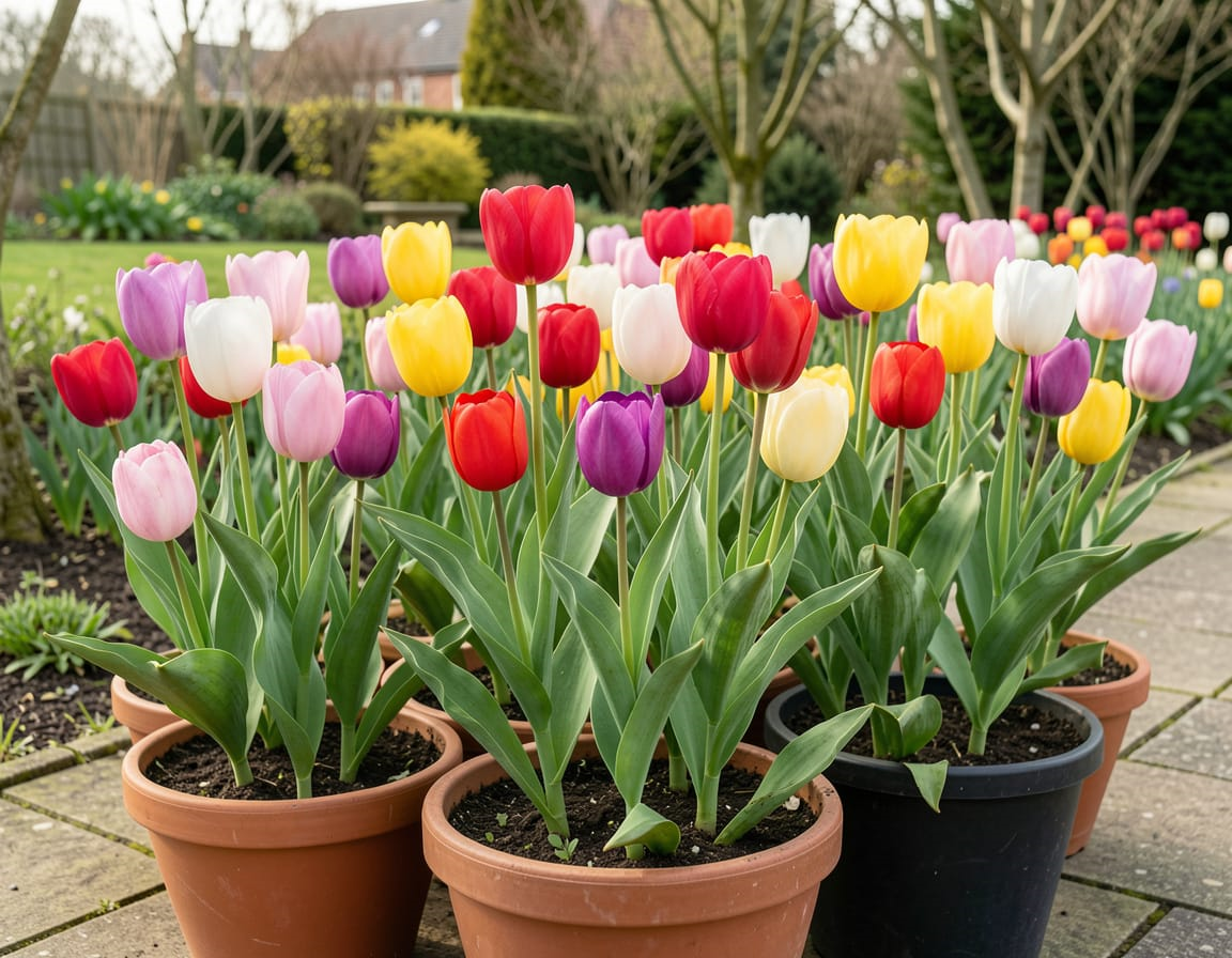 how long do tulips bloom in pots