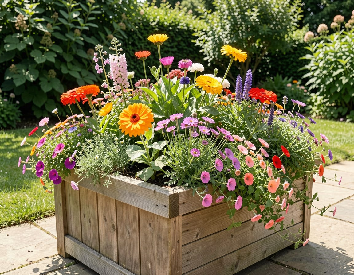 flower planter ideas full sun