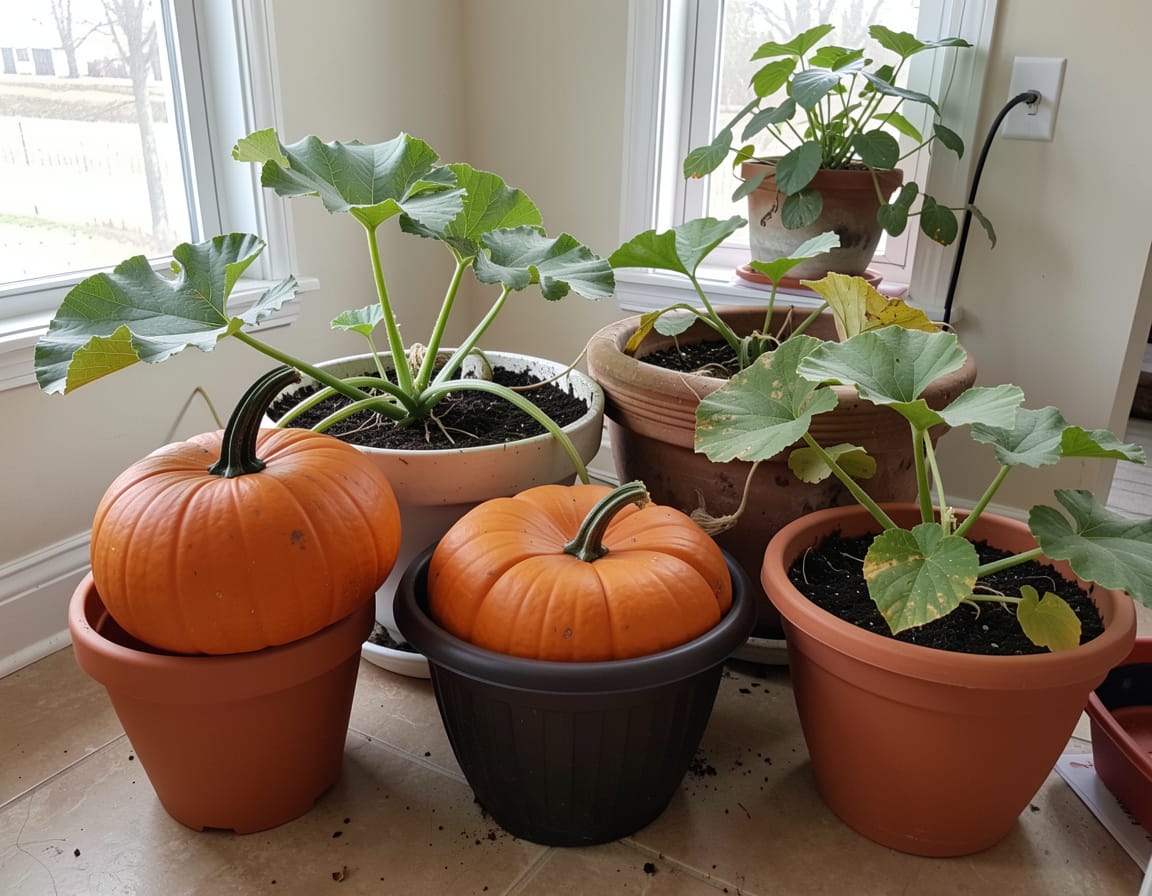 growing pumpkins in containers indoors