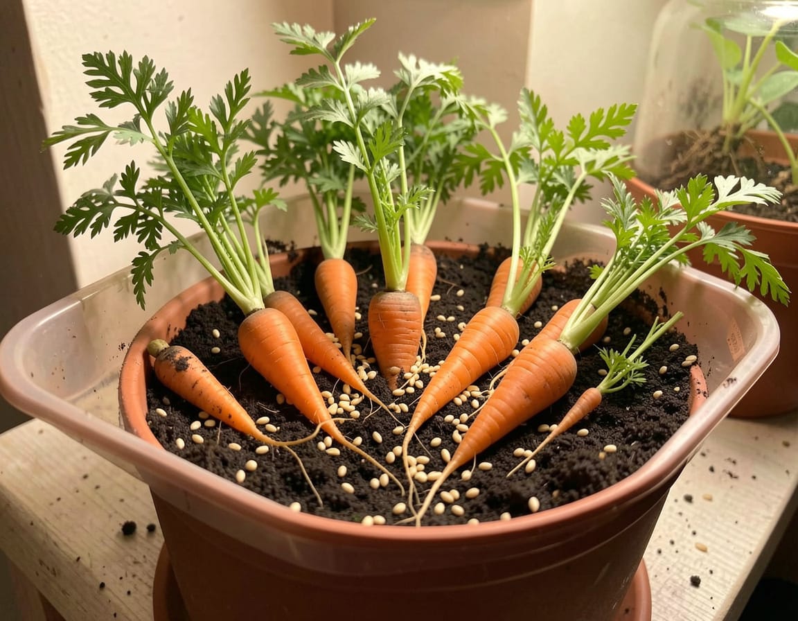 how to grow carrots indoors from seed