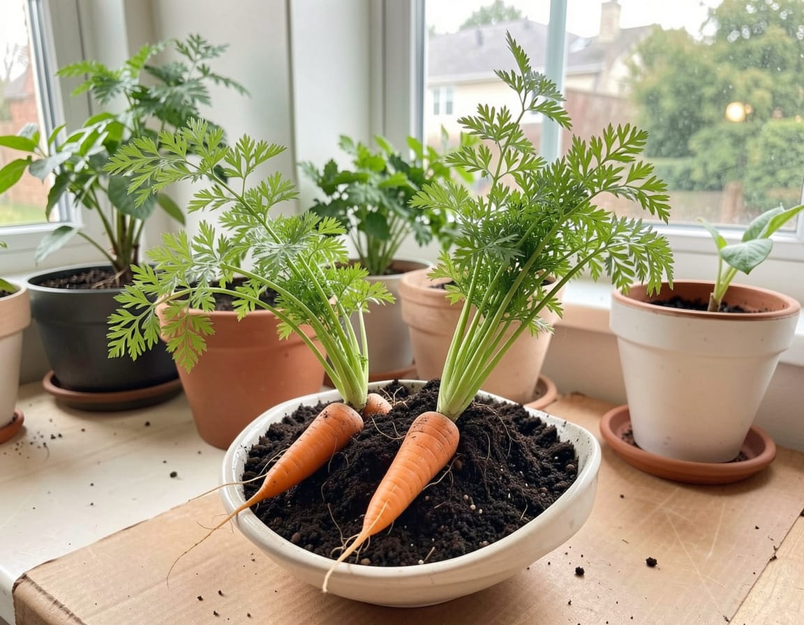 how to grow carrots without seeds indoors