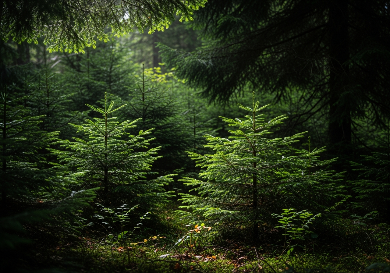 small evergreen trees that grow in shade