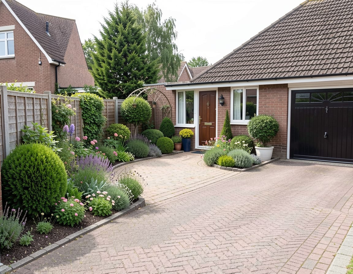 small front garden ideas with driveway