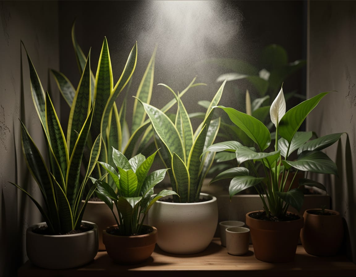 Bathroom plants that absorb moisture no light