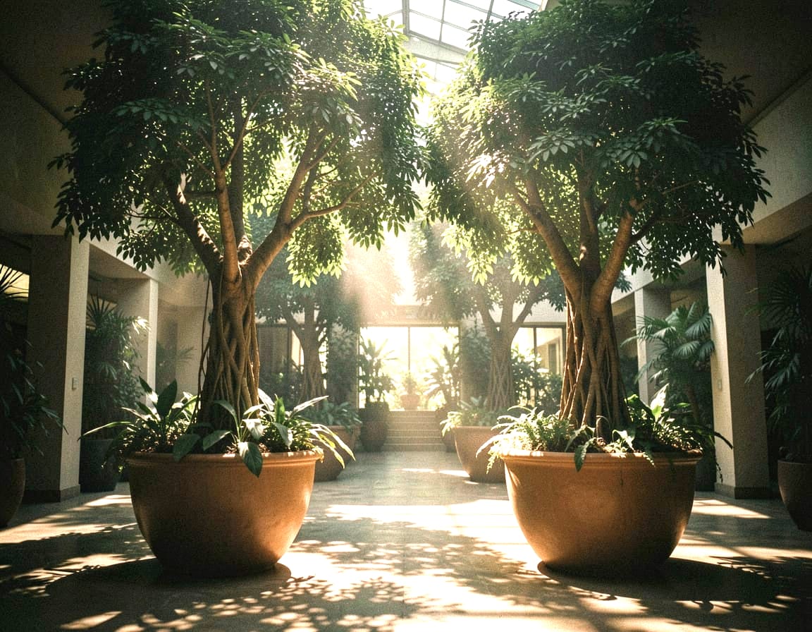 Extra large indoor planters for trees