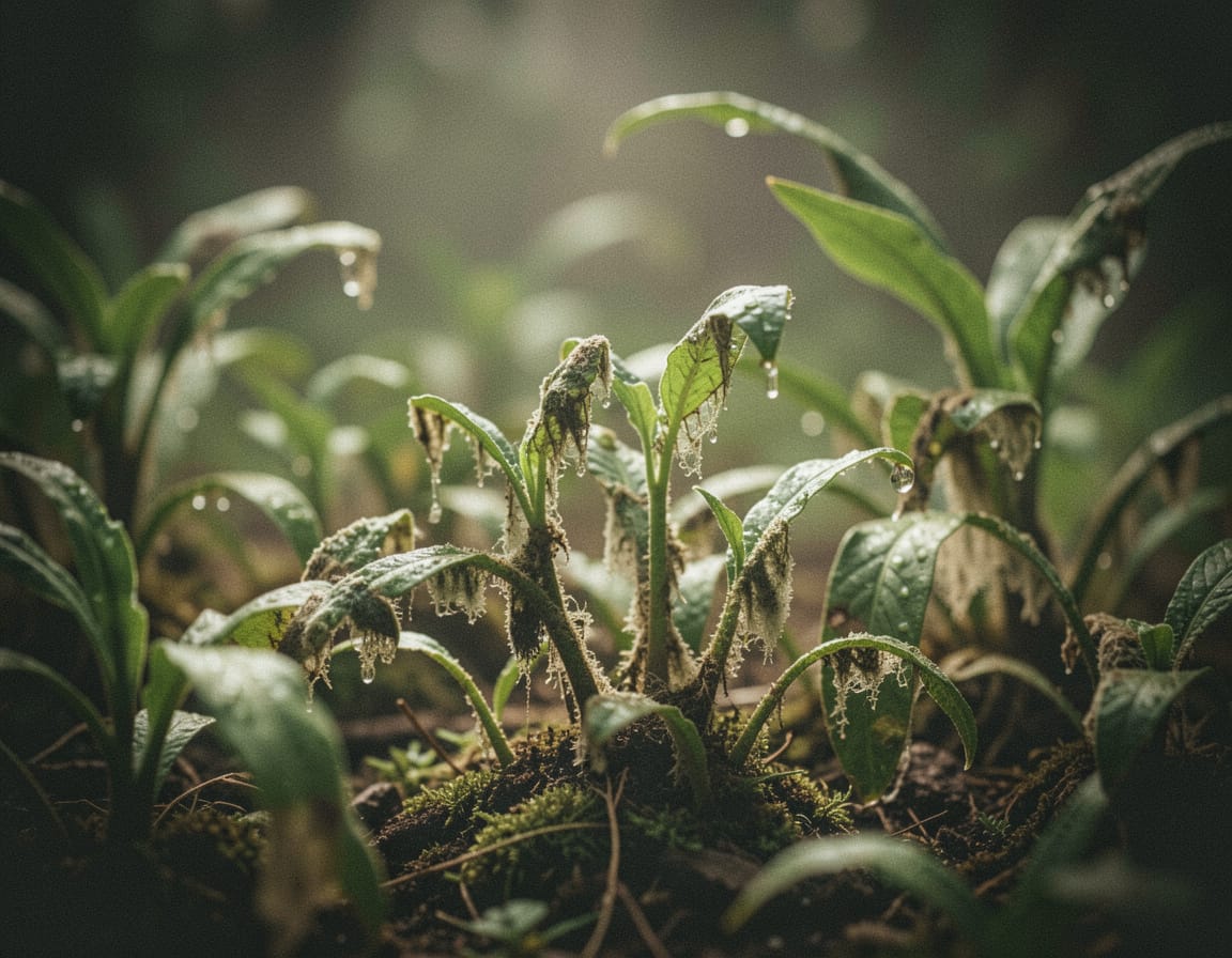 Plants that absorb moisture and mold